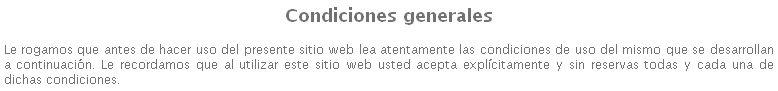 Condiciones generales