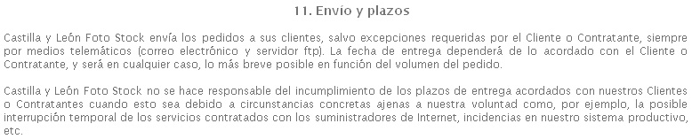 11 - Envío y plazos